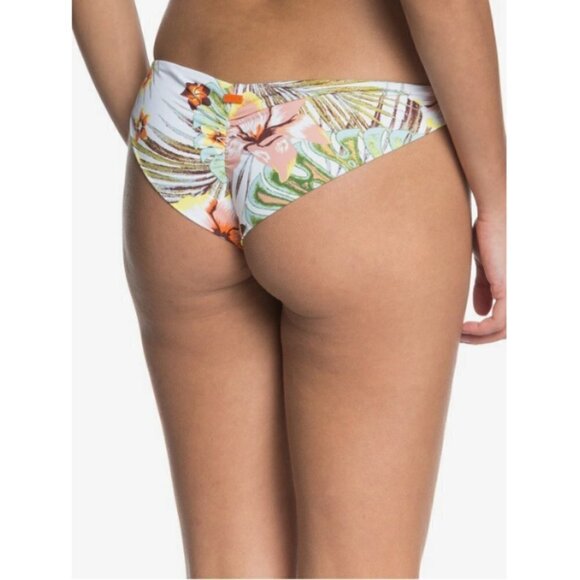 💕ROXY💕 Beach Classics Bikini Set ~ Tropical Floral Bright White Herbier XL NWT - Picture 11 of 14